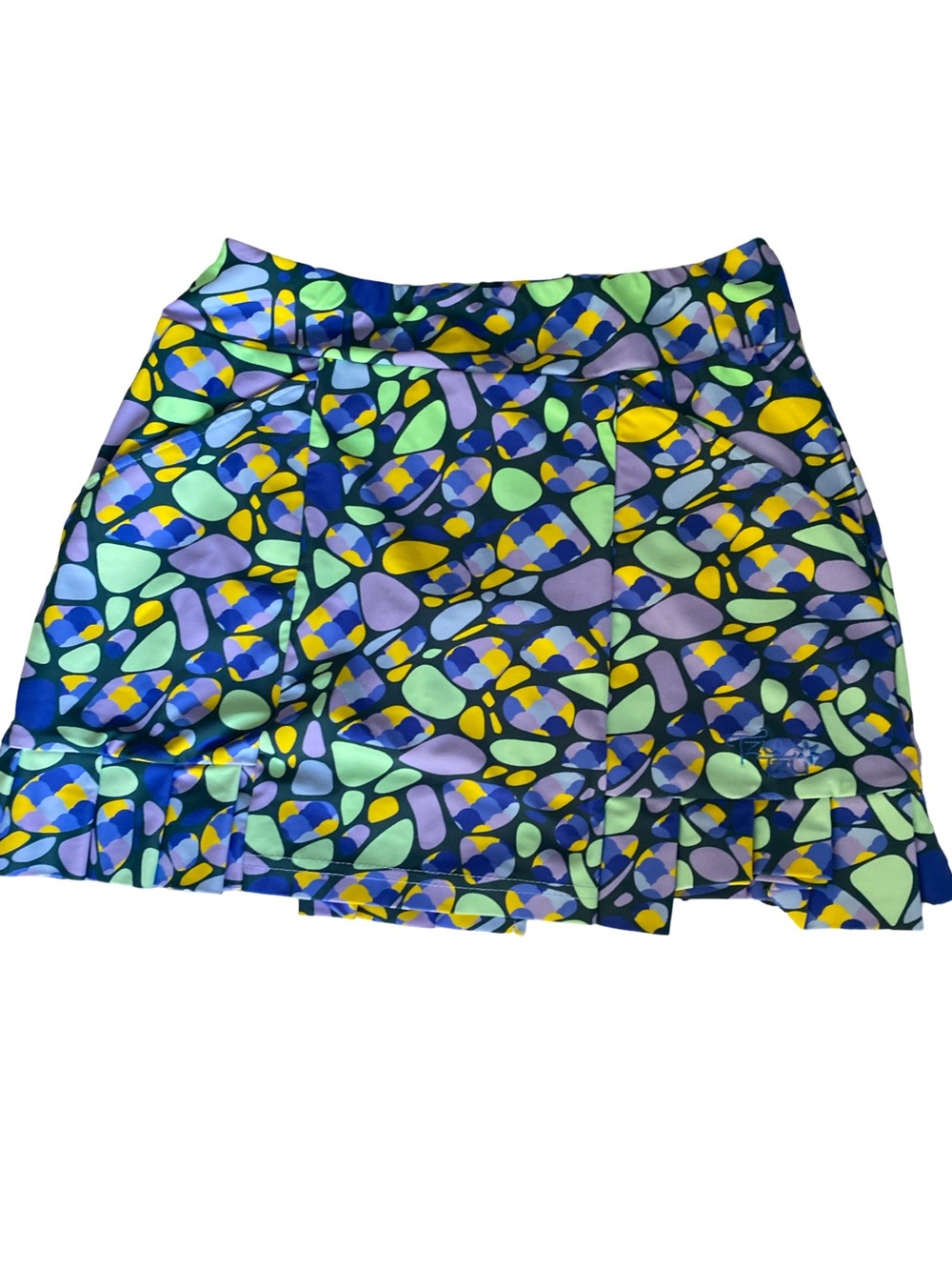 Tzu Tzu Blue Multi-Color Printed Skort - S